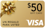 Gráfica: tarjeta de regalo de visa de $50